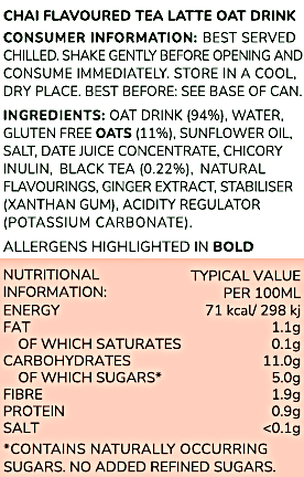 Original Oat Iced Chai Latte