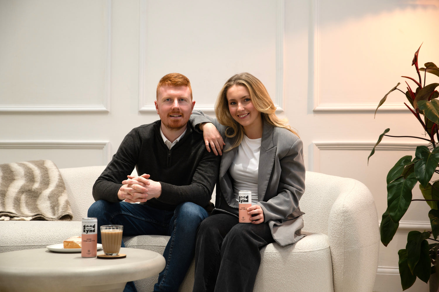 The founders of good Kynd's ready-to-drink functional chai latte