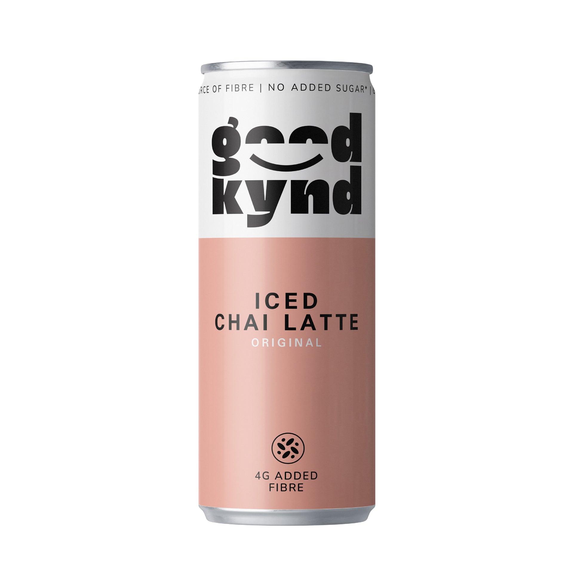 Good Kynd iced chai latte can on a white background